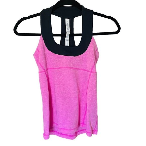 Lululemon Pink Scoop Neck Barbiecore Tank Top Cami (Size 4) (Small) - Picture 9 of 9